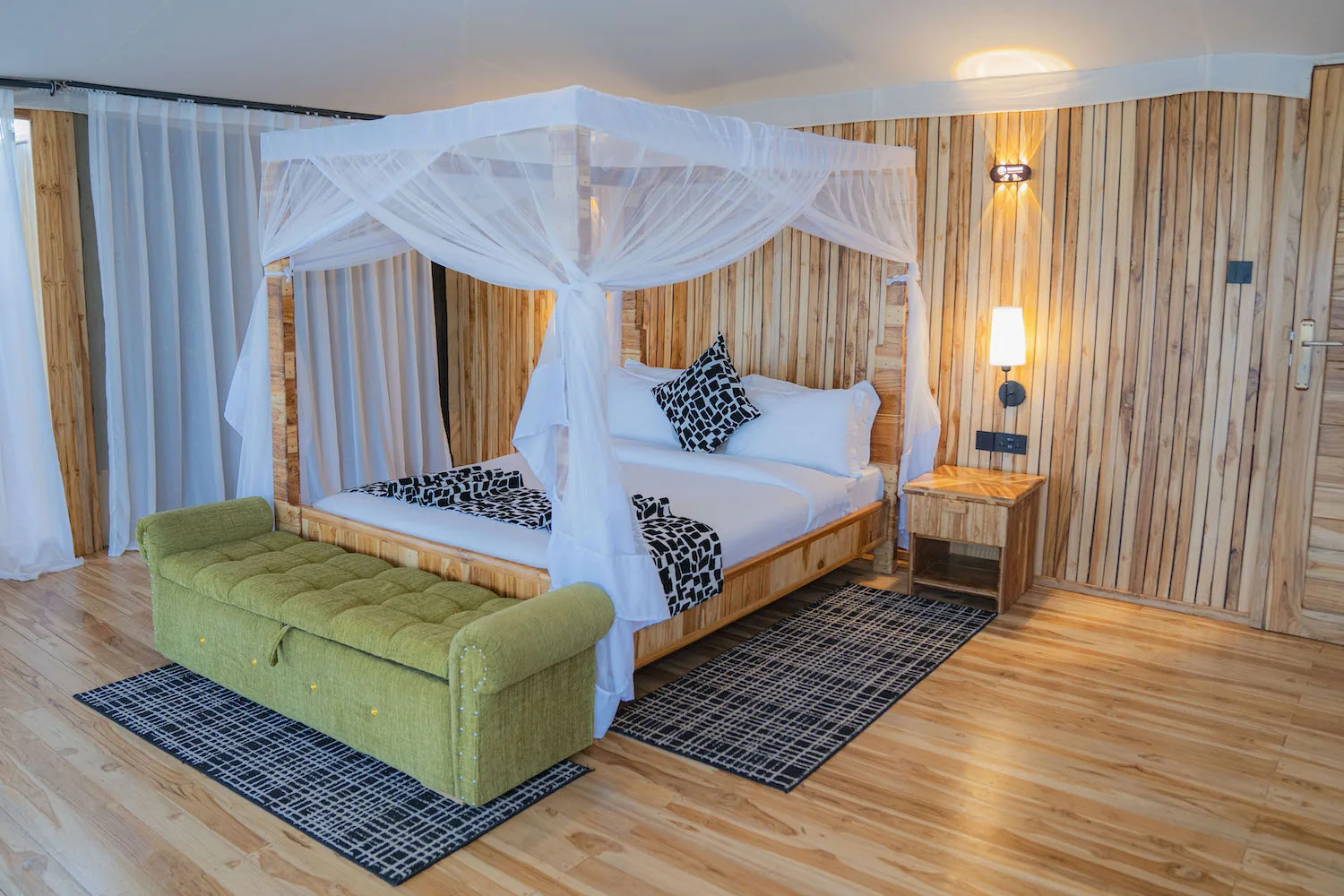 Guest bedroom at Baobab Central Luxury Camp