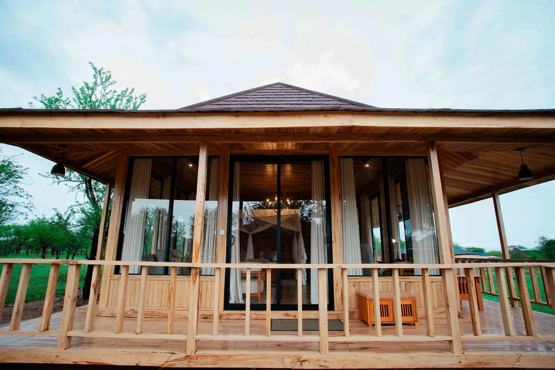 Wooden guest villa at Into Wild Africa
